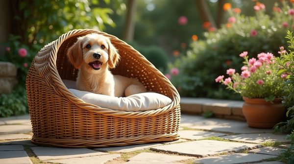 Panier osier pour chien : alliance entre nature, confort et élégance pour votre compagnon
